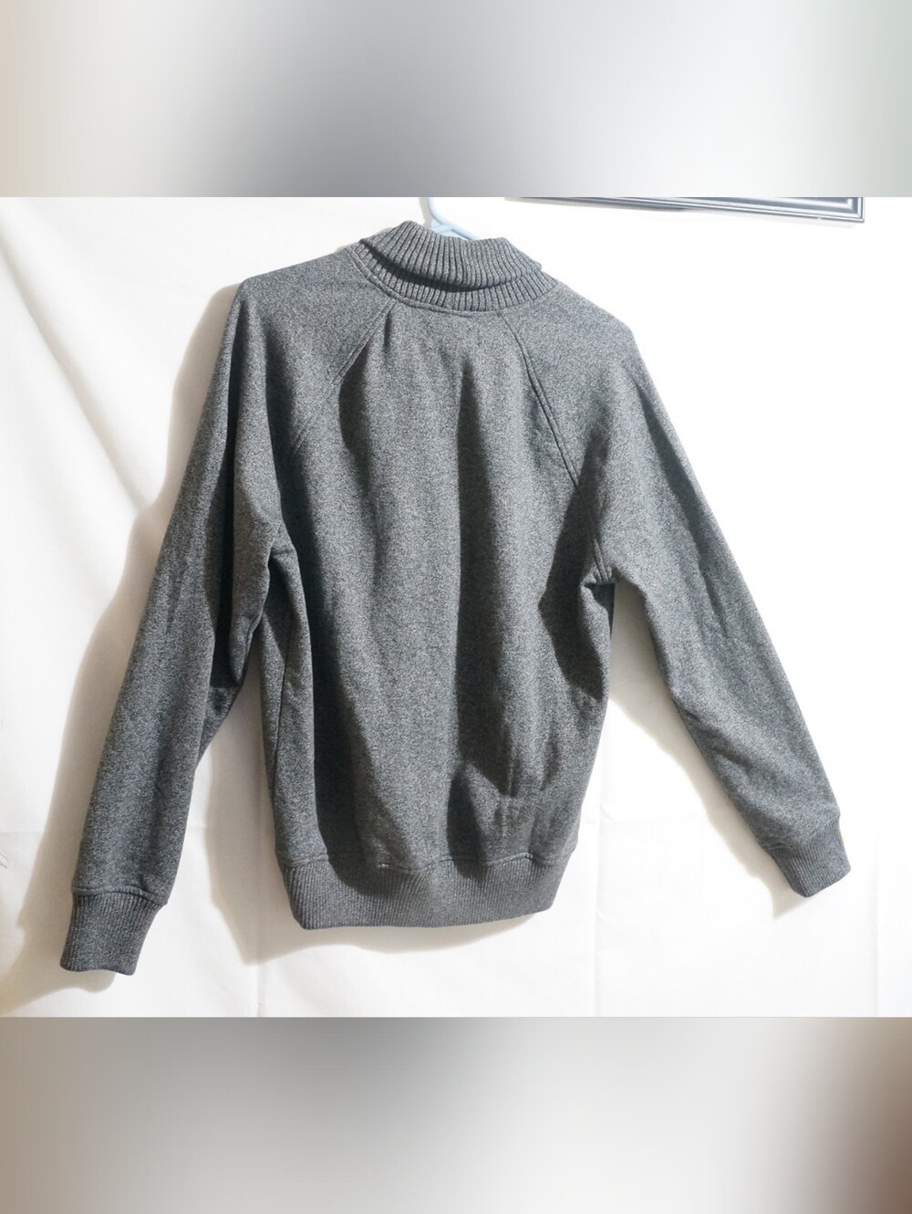 Nordsrom's Men's Shop  Heather Grey Shawl Collar Pullover Sweater Size Small - Picture 5 of 8